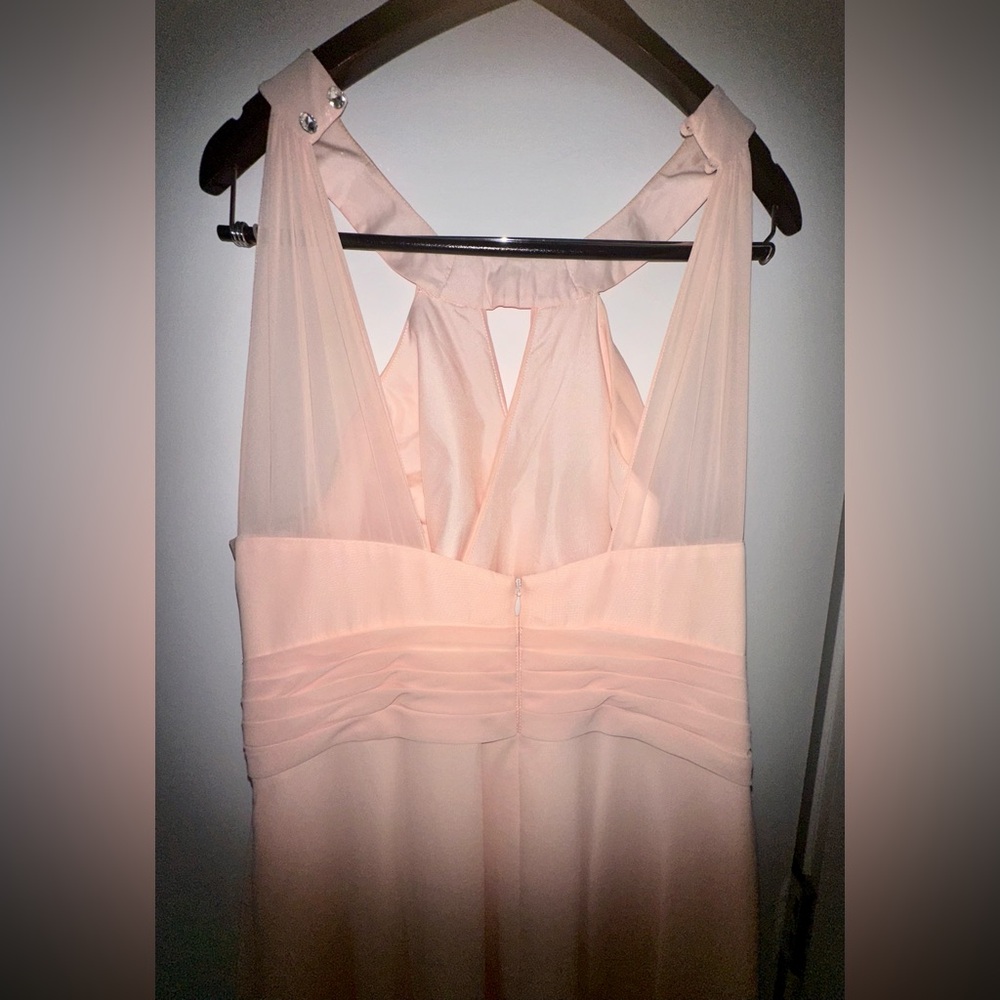 Elegant Peach Evening Gown - bridesmaids dress - Picture 6 of 8